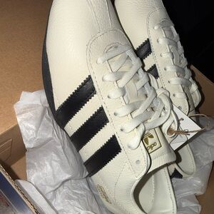 Adidas Tokyo White Leather Sneakers with Black Stripes BRAND NEW